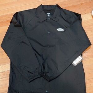 Van's men's XL Black windbreaker jacket NWT